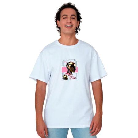 Футболка Дафтпанк робот 2025 белая (Оверсайз)