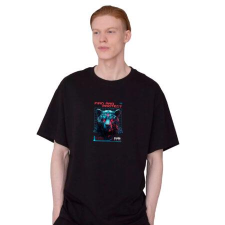 Футболка Медведь 2025 черный (Оверсайз)