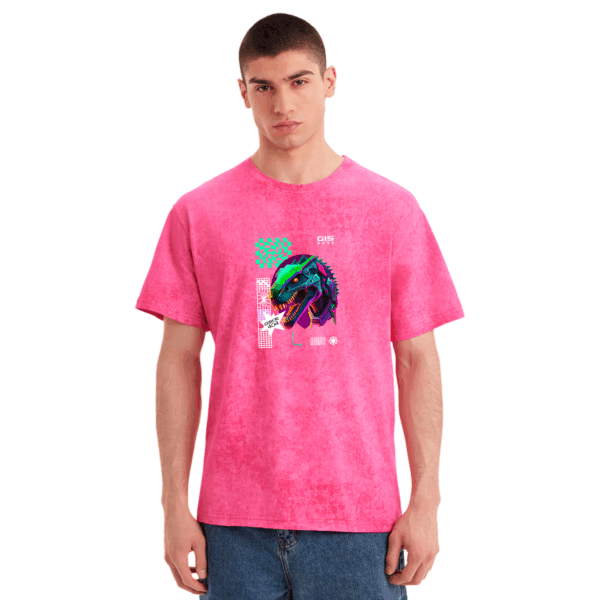 Футболка Динозавр 2025 розовая варенка (Оверсайз)