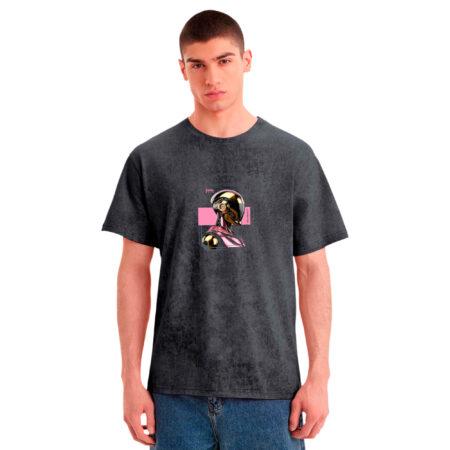 Футболка Дафтпанк робот 2025 серая варенка (Оверсайз)