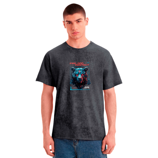 Футболка Медведь 2025 серая варенка (Оверсайз)