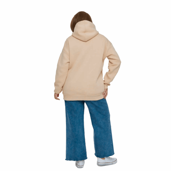 Толстовка бежевая Дафтпанк оверсайз